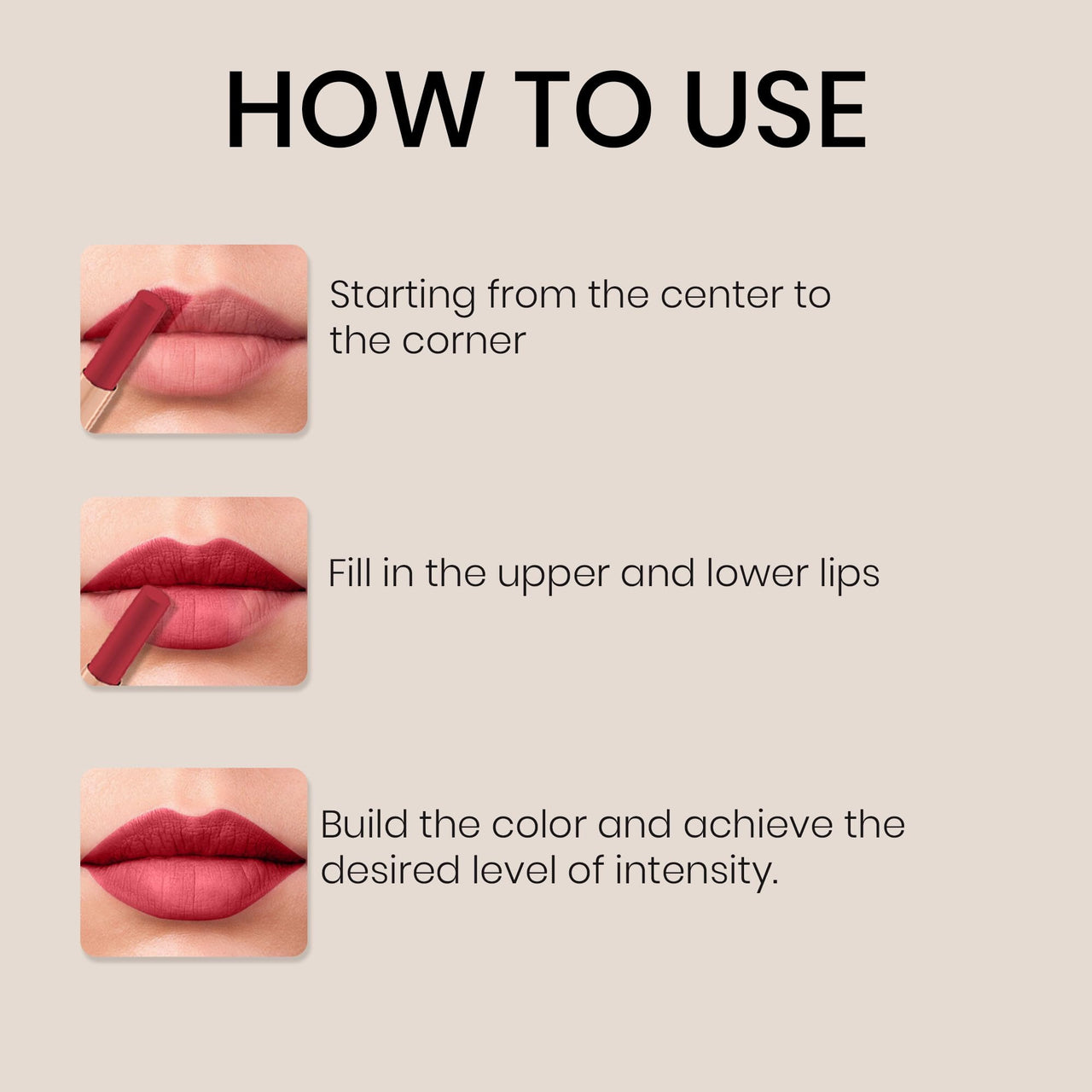 Beauty Berry Absolute Lips Matte Lipstick – 2.4g | Single Swipe Application, Smooth & Lightweight Lipstick | Long Lasting, Transfer Proof & Waterproof Lipstick for Women (Chilly Red)