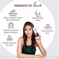 Globus Naturals Mulberry Fairness Face Wash For Even Skin Tone, Deep Cleansing Moisturizing 75 gm (Pack of 3)