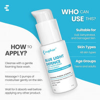 Euphor Teens | Daily Light-weight Moisturizer- Blue Light Defence | Protects, Nourishes and Hydrates | Niacinamide, Vitamin F, Carrot Root Extract | All Skin Types | PEG-free, No Parabens and Sulphates | 50g | For Women and Men