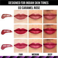 Staze 9to9 Triple Trouble Duo | 3 In 1 Lipstick Shade Caramel Rose + Brick Pink |12 Hrs Long Lasting Transfer-proof | Matte Finish Intense Color Payoff | Lightweight & Comfortable | 7.6 g
