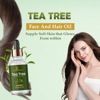 Veda Harvest Rosemary and Tea Tree oil | Hydrating, Anti acne, Cooling & Refreshing | 100% pure and natural oil