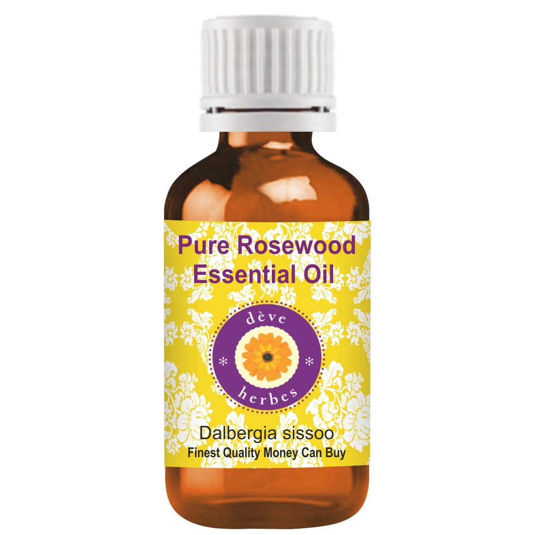 Deve Herbes Pure Rosewood Essential Oil (Dalbergia sissoo) Steam Distilled 15ml