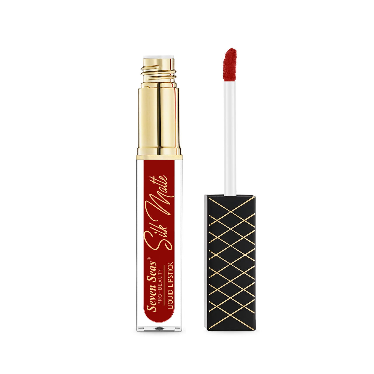 Seven Seas Silk Matte Liquid Lipstick | Long Lasting and Waterproof Liquid Lipstick for Women (Scarlet, 7ml)