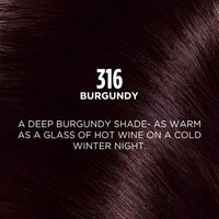 L'Oreal Paris Casting Creme Gloss Hair Color - 316 Burgundy (87.5g+72ml) + Total Repair 5 Shampoo 82.5ml