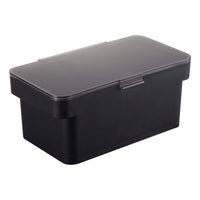 YAMAZAKI Home Airtight Pet Food Storage Container - Cat And Dog Food Holder Bin With Transparent Lid And Handle, Polypropylene, Small, 0.8 gallons, 3 liters, Airtight, Handle, No Assembly Req.,Black Black