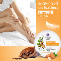 Ayouthveda Skin Richment Body Butter, Guard Skin from Damage with Its Nutrient-Rich Element, Mango, Cocoa, Moringa Butter (Pack of 5) (200gm each)