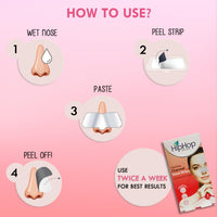 HipHop Skincare Cleansing Charcoal Nose Strips for Women - Blackhead Remover & Pore Cleanser (3 Strips)