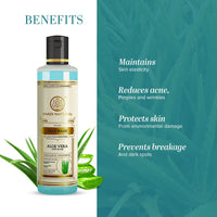 Khadi Natural Aloe Vera Face Wash with Scrub | Face Wash for Younger-Looking Skin | Face Scrub for Fighting Early Signs of Ageing | Paraben & SLS Free | Suitable for All Skin Types | 210ml