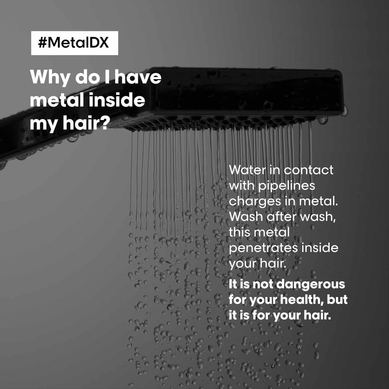 L’Oréal Professionnel Metal DX Anti-Metal Sulfate-Free Cleansing Cream Shampoo - 300ml | Professional Shampoo for Less Breakage, Get Strong & Shiny Hair | With Glicoamine | For Men & Women