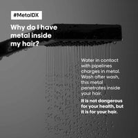 L’Oréal Professionnel Metal DX Anti-Metal Sulfate-Free Cleansing Cream Shampoo - 300ml | Professional Shampoo for Less Breakage, Get Strong & Shiny Hair | With Glicoamine | For Men & Women