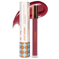 Just Herbs Lip Ink Lipstick Cica Infused Transfer Proof Long Lasting Plant Powered Lipstick for Women 2 ml (Mulled Wine)