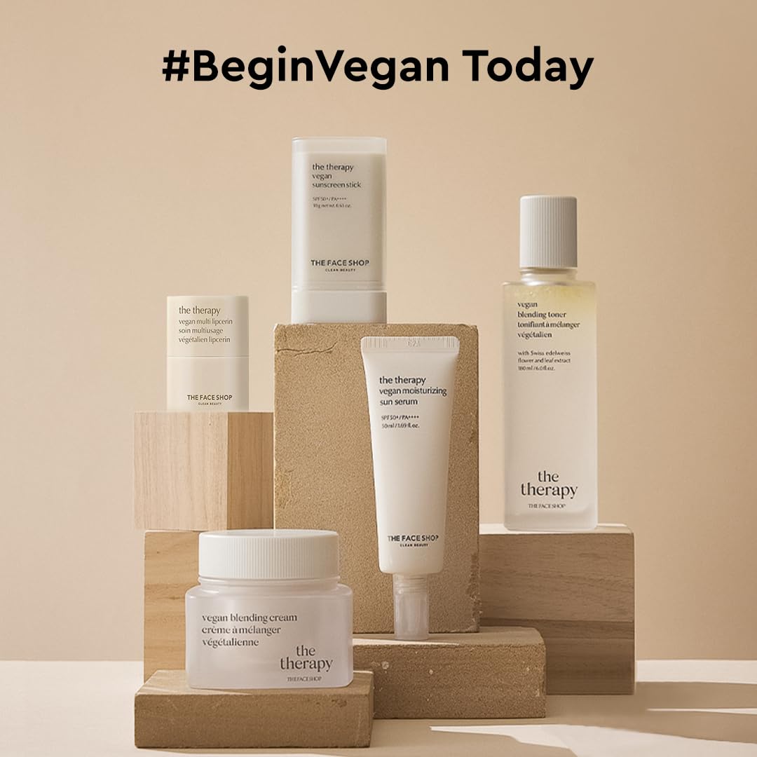 The Face Shop The Therapy Multi Vegan Lipcerin/Lip Mask with Peptides, Shea Butter & PHA