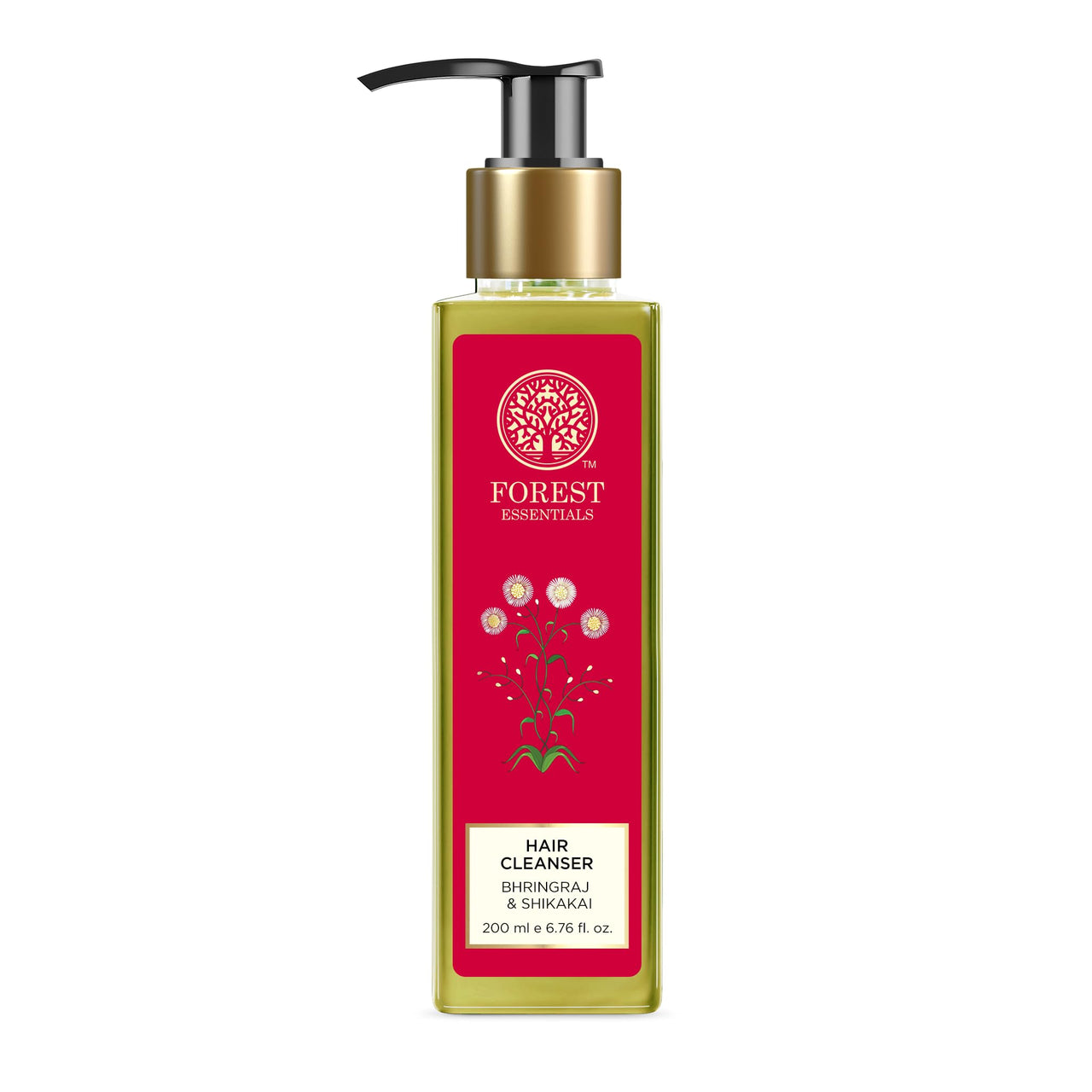Forest Essentials Hair Cleanser Bhringraj & Shikakai | Ayurvedic Anti-Dandruff Natural Shampoo | Reduces Hair Fall and Dandruff | Controls Hair Thinning | Sulphate & Paraben Free,200 grams