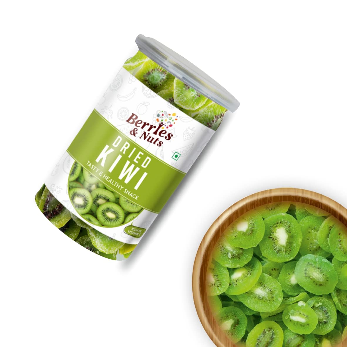 Berries And Nuts Previously_frozen Dehydrated Kiwi & Cherry Combo|Kiwi 200 Grams & Cherry 200 Grams