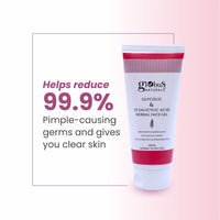 Globus Naturals Glycolic & 1% Salicylic Acid Herbal Anti Acne Face Gel, Enriched with Liquorice & Oats, Anti Acne & Oil Control, Reduces Dark spots & Hyperpigmentation,100 ml, Pack Of 1