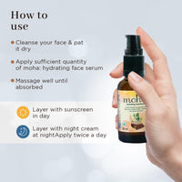 moha Vedistry Moha: Hyaluronic Acid Hydrating Face Serum For Moisturized, 2% Hyaluronic Acid, Hydrated & Younger Looking Skin Light Weight, Non-Greasy, Quick Absorbing Suitable For All Skin Types