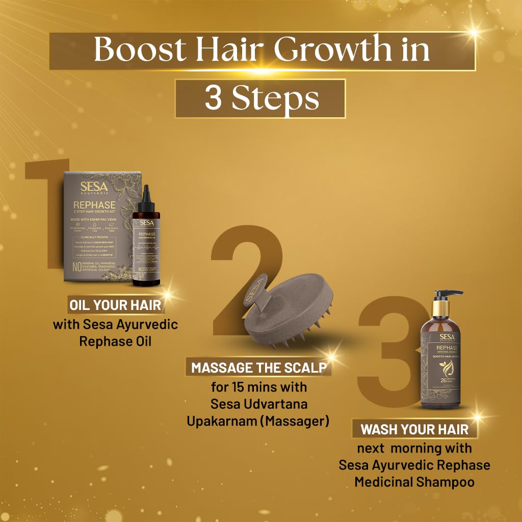 SESA Rephase Medicinal Shampoo 300Ml, Helps Control Hair Fall & Promotes Hair Growth - 300 ml