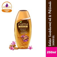 Fiama Body Wash Shower Gel Golden Sandalwood Oil and Patchouli, 250ml, Body Wash for Women & Men with Skin Conditioners for Soft and Luxurious Skin, Suitable for All Skin Types
