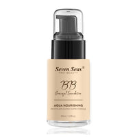 Seven Seas BB Gracefull Foundation | Aqua Nourishing for Face Makeup | Smooth Application | Full Coverage for Women Pack of 2 (Nude-30ML)
