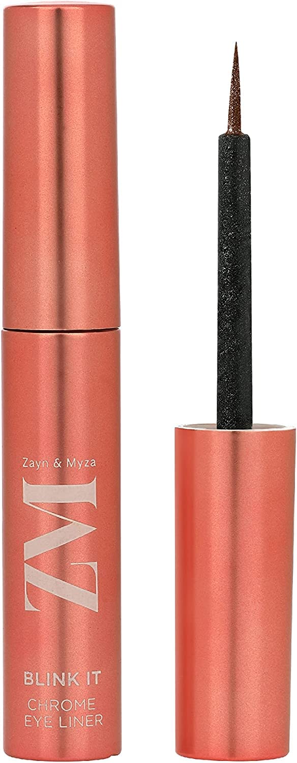 ZM Zayn & Myza Blink It Chrome Eyeliner | Metallic Finish | Smudgeproof, Transfer-proof & Waterproof Formula | Long lasting | Enriched with Rosehip Oil | Copper Glaze - 3.5 G
