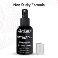 Mary Jo K Fizz & Roll Dewy Finish Makeup Setting Spray, Waterproof, Long Lasting, Non-Greasy, Black