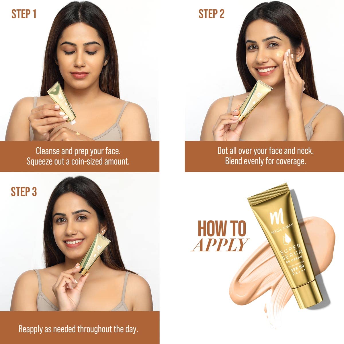 MyGlamm Super Serum BB Cream - 201 Pine - 30gm | BB Cream with SPF 50 & Hyaluronic Acid | 24 Hr Long Lasting & Hydrating