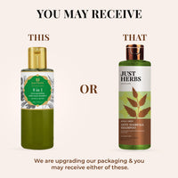 Just Herbs 8 In 1 Root Nourishing Amla Neem Hair Fall Control Shampoo 200 Ml & Just Herbs Skin-Rejuvenating Ayurvedic Face Wash Cleanser- 100 ML