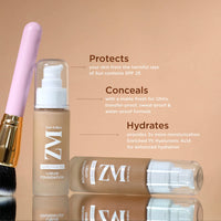 ZM Game Face on Liquid Foundation 12hour Long-lasting | Smudge-Proof | Transfer Proof | SPF 25 (Ivory)