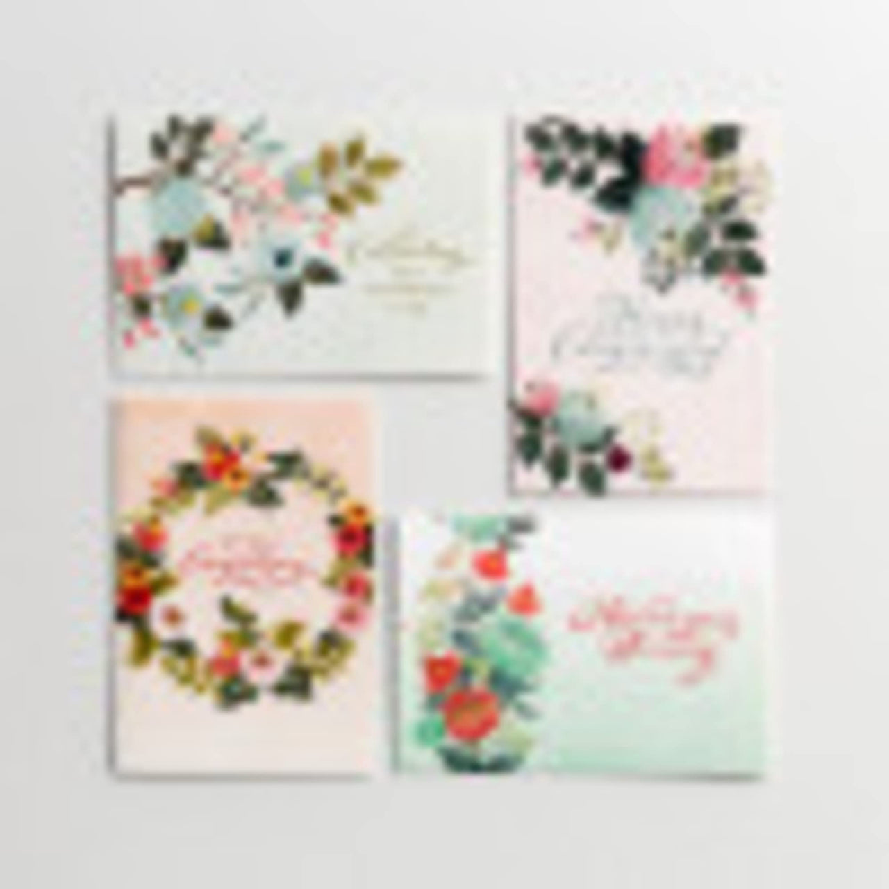 Dayspring - Happy Anniversary - 4 Design Assortment with Scripture - 12 Boxed Floral Cards and Envelopes (18561) (Pack of 2) 12 Count (Pack of 2)