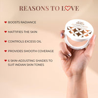 Just Herbs Oil Control Radiance Booster Age Defying Compact Powder for face Makeup 9g (Ivory)