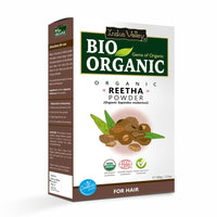 INDUS VALLEY Organic Amla Powder Indian Gooseberry, Shikakai Powder Acacia concinna, Reetha Powder Sapindus mukorossi and Bhringraj Powder Eclipta alba for, Hair and Skin Care (100x4 = 400g) - Green
