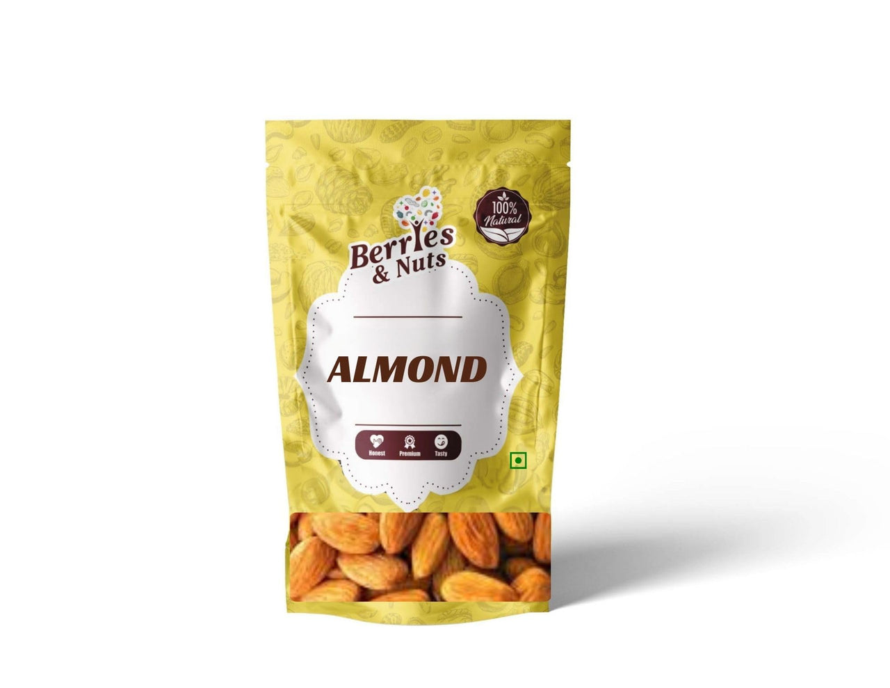 Berries And Nuts Premium California Almonds, 1Kg