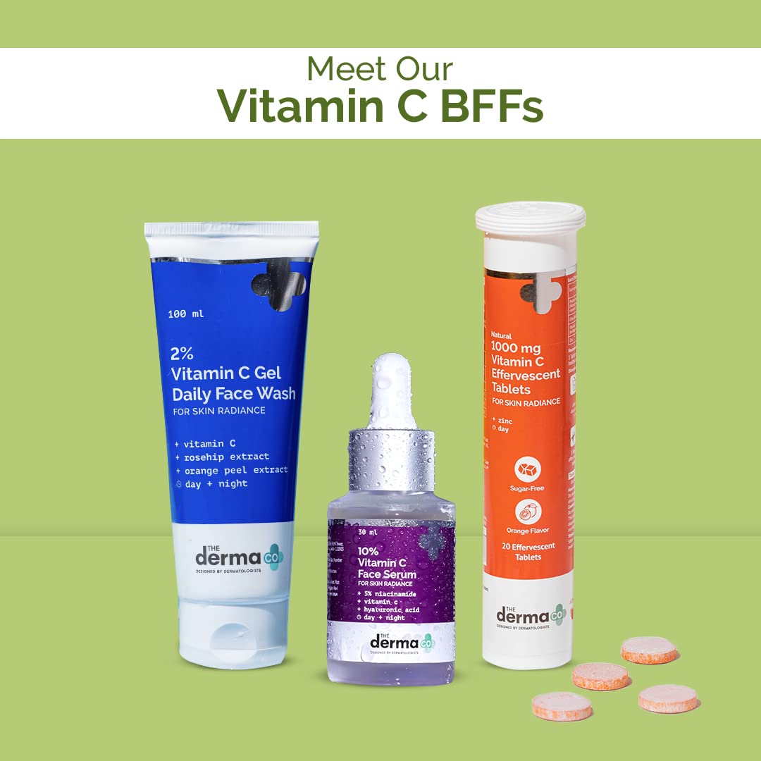 The Derma Co 5% Vitamin C Oil-Free Daily Face Moisturizer for Skin Radiance | For Oily Skin | For Skin Radiance | Non-Greasy Formula | 100 g