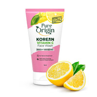 Pure Origin Korean Vitamin C Bright Boosting Light Gel Sunscreen SPF 50 PA++++ & Face Wash Combo | Face wash for deep cleansing for Brighter, Glowing and soft skin | Light Gel Sunscreen with No White Cast | Face serum for Brighter, Glowing and soft skin |