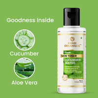 Khadi Organique Cucumber Water Skin Toner For Skin Brightening & Lightens skin (Pack of 2) 420 ml