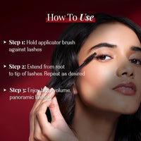 LoveChild Masaba Amplif-EYE Mascara, Black, Volumizing & Nourishing Eye Makeup with Castor Oil & Calendula, Matte Finish, Water-Resistant & Long-Lasting, Black Mascara for Bold Lashes, 4.5g