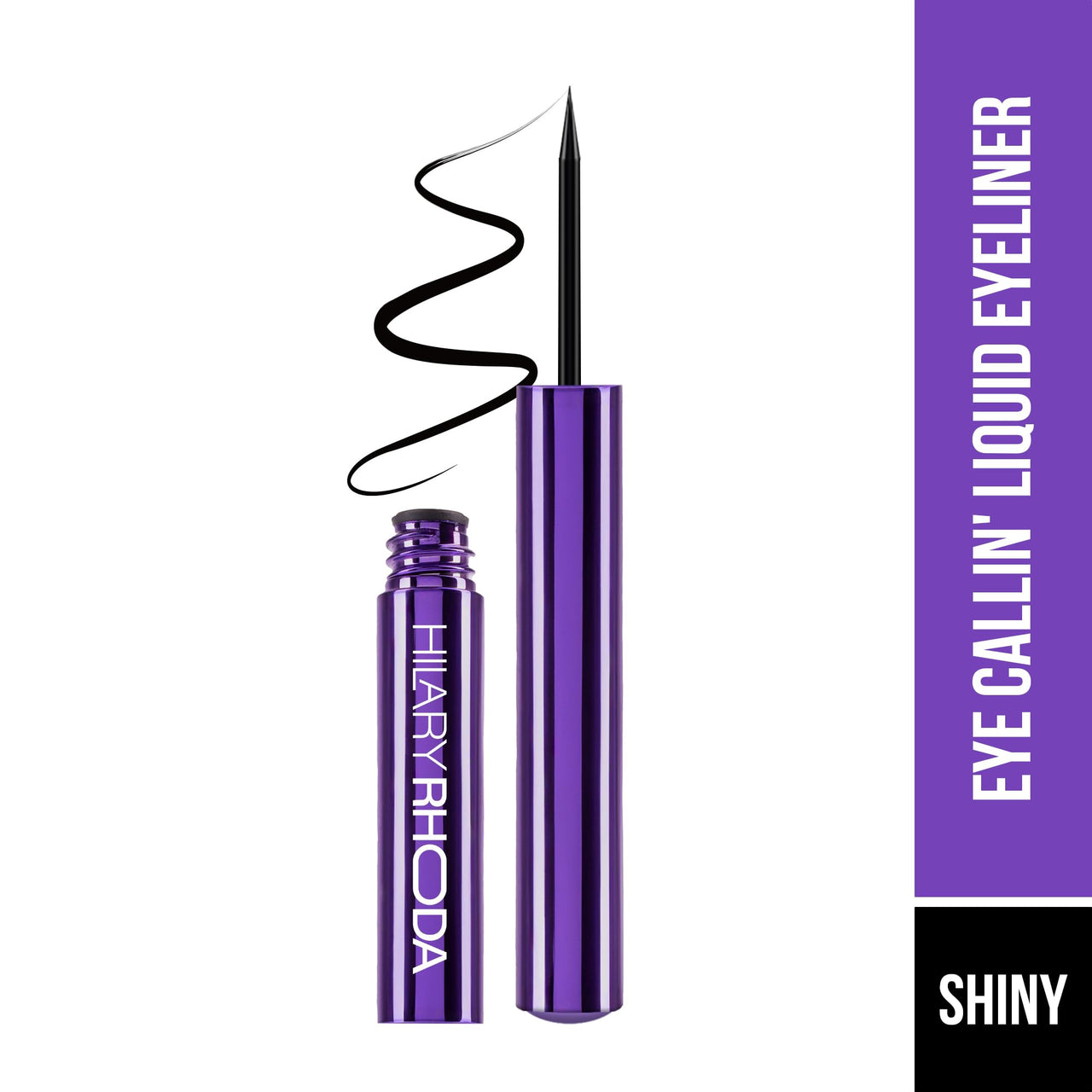 Hilary Rhoda Eye Callin' Liquid Eyeliner | Long Lasting Liquid Eyeliner | Matte & Glossy Finish | Waterproof Formula | 12-Hour Stay | Glides on Flawlessly | 3ml (Shiny | Shade 02)