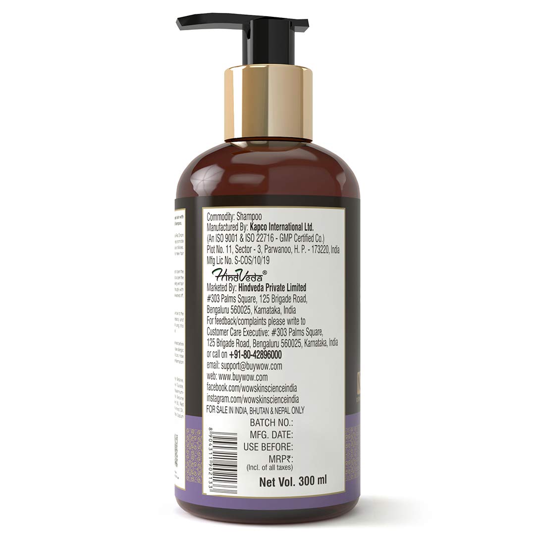 WOW Skin Science||Combo ion Black Seed Oil Shampoo with Red Onion Seed Oil Extract Black Seed Oil & Pro-Vitamin B5 Controls Hair fall Sulphate & Paraben Free For Men & Women - 300ml