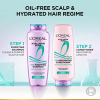 L’Oréal Paris Hyaluron Pure 72H Rehydrating Conditioner for smooth tangle-free hair, 175 ml