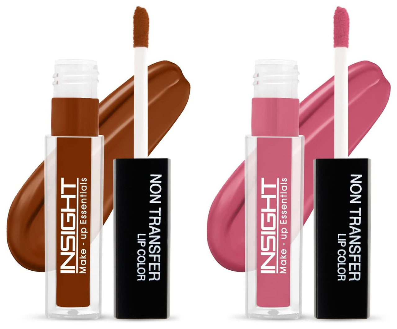 INSIGHT Non Transfer Matte Lip Color, 4Ml (01 Joyfull) & Matte Lip Color, 4Ml (04 Ferocious Pink)
