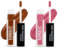INSIGHT Non Transfer Matte Lip Color, 4Ml (01 Joyfull) & Matte Lip Color, 4Ml (04 Ferocious Pink)