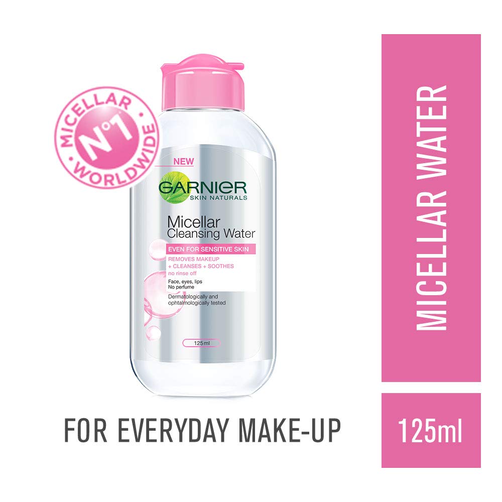 Garnier Skin Naturals, Micellar Cleansing Water, 125ml and Garnier Skin Naturals Light Complete Duo Action Facewash, 100g