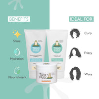 True Frog Everyday Moisturizing Shampoo (150 ml), Everyday Nourishing Hair Conditioner (150 ml) & Deep Conditioning and Hydrating Hair Mask (200 g) To Repair Dry and Damaged Hair - Combo Pack of 3