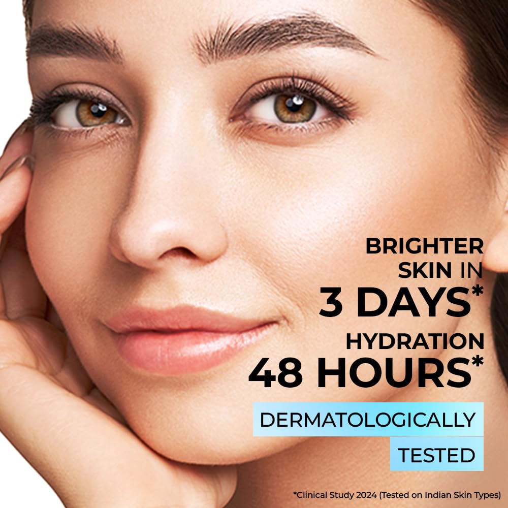 Streax Hydrate & Shine Face Serum, 30ml|10% Hyaluronic Acid|Serum for Glowing Skin |Instant Glow, Deep Hydration & Brightening in 3 Days|Glass Skin Finish|Clinically Tested| All Skin type