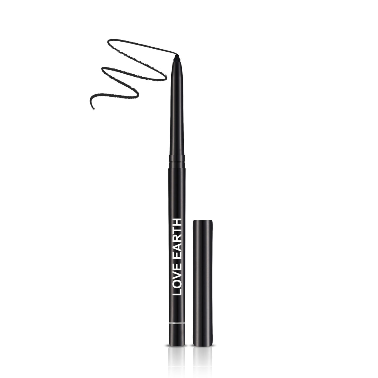 LoveEarth Intense Black Kajal & Eyeliner Pencil – Waterproof, Smudge-Proof, Long-Lasting | Creamy Matte, Non-Transfer Formula | Ideal for Everyday Use – 0.35g