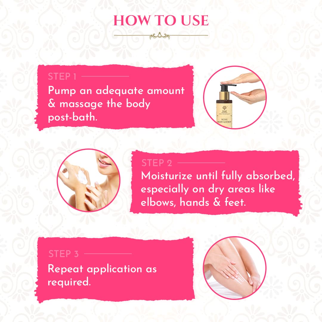 Khadi Essentials Body Lotion for Winter Season with Rose & Shea Butter for Women & Men, Sulphate/Paraben Free Ramani Indian, 200 ml
