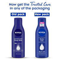 NIVEA Nourishing Body Milk 200ml Body Lotion with Deep Moisture Serum | 48 H Moisturization | With 2X Almond Oil | Smooth and Healthy Looking Skin |For Very Dry Skin