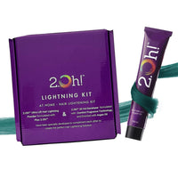 2.Oh! Italian- Aqua Marine Hair Color DIY Kit | Semi Permanent Hair Color + Hair Bleach for Hair Color | Hair Highlights for Women & Men | Hair Bleach with Plex & Argan oil| Lightening Kit