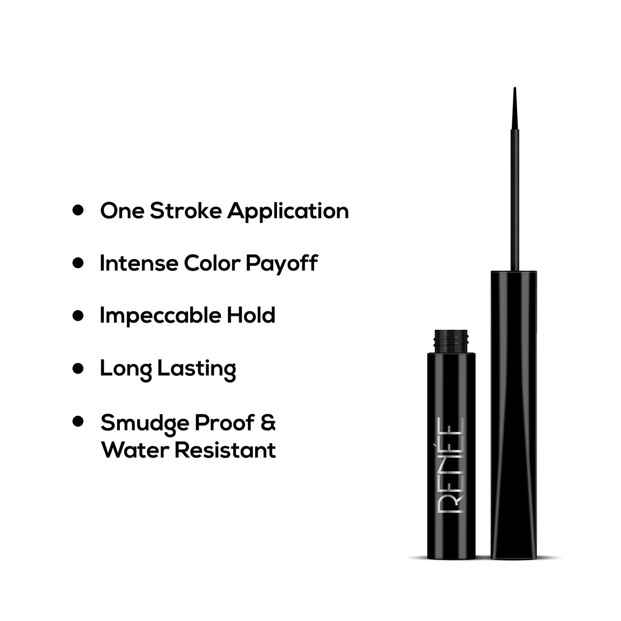RENEE Extreme Stay Liquid Eyeliner 3x Black 4.5ml, Intense, Vibrant Color Payoff | One Swipe, Long Lasting, Matte, Waterproof, Smudge-proof All Day Shades | Infused With Castor Oil - Vegan