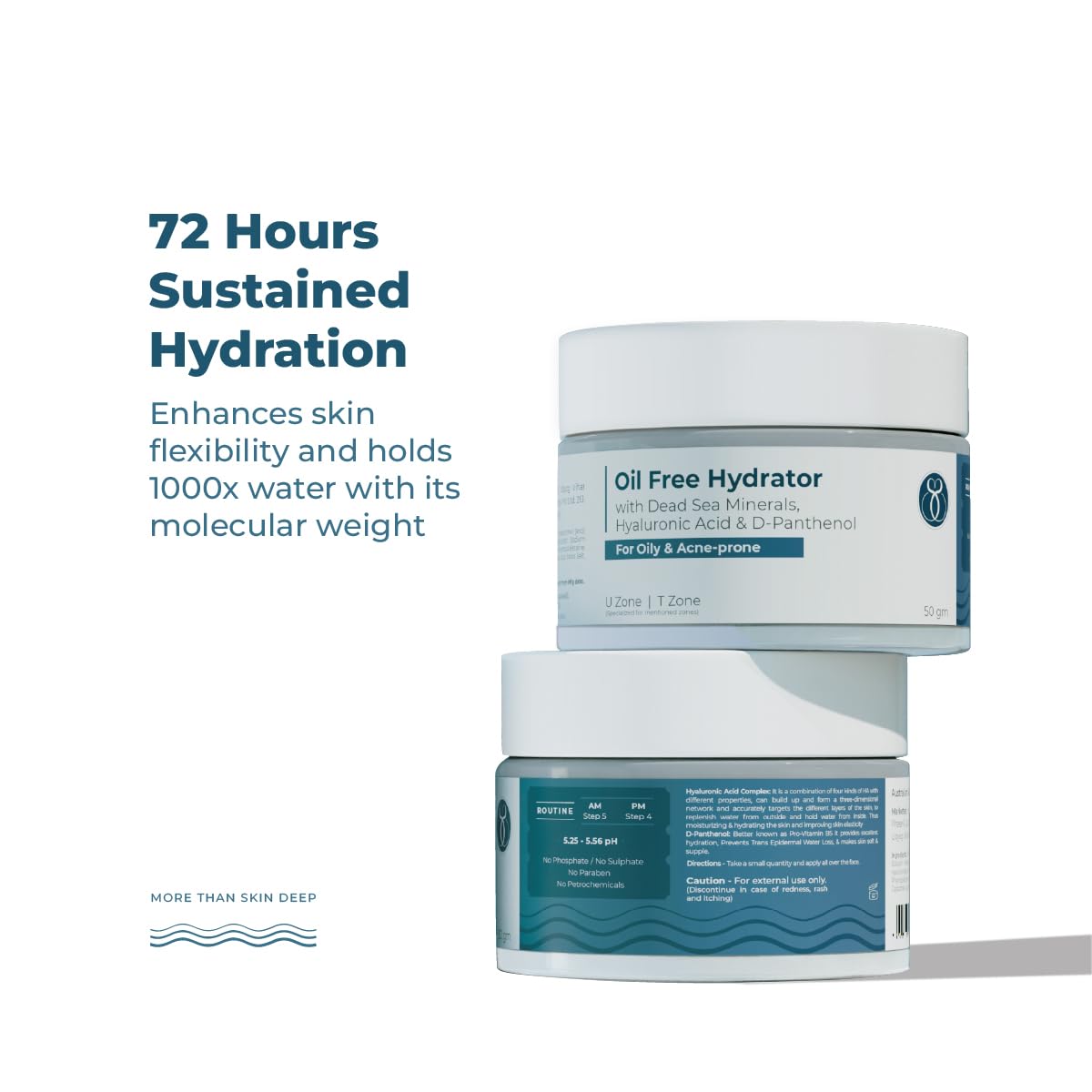 SEASOUL Oil-Free Hydrator Face Moisturizer - 50ml | Lightweight, Non-Greasy Daily Moisturizer | With Dead Sea Minerals, Hyaluronic Acid & D-Panthenol | Hydrating & Soothing Formula for All Skin Types